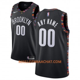Maillot NBA Brooklyn Nets Personnalisable 2018-19 Nike City Edition Noir Swingman - Homme